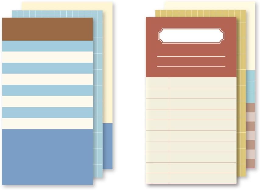 Monolike Memopad Memories design B SET - 4 Packs, 4 Different Designs, 100 Sheets Per Pad, Total 400 Sheets, Note pads, Writing pads, 3.15 x 4.17 Inches