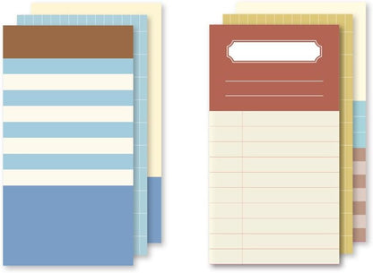 Monolike Memopad Memories design B SET - 4 Packs, 4 Different Designs, 100 Sheets Per Pad, Total 400 Sheets, Note pads, Writing pads, 3.15 x 4.17 Inches