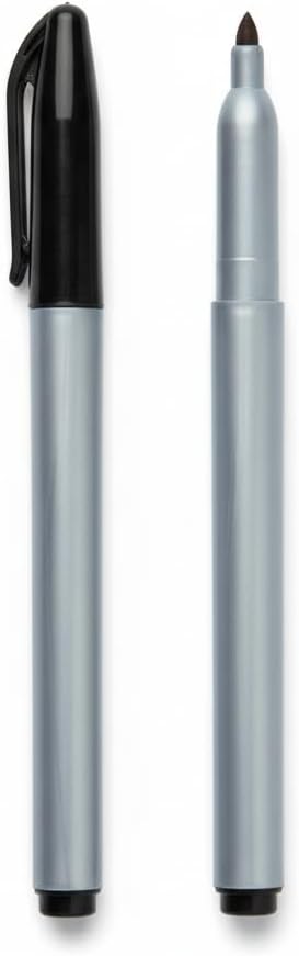 Cadie Permanent Freezer Marker Set of 2 – Waterproof Fast-Drying Black Ink Pens with Chisel Tip for Food Labeling, Fridge & Freezer Storage, Kitchen & Lab Use & General Organization.