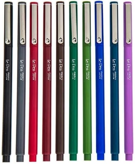Uchida Of America 4300-10B 10-Piece 0.3 Point Size Le Pen Drawing Pen Set