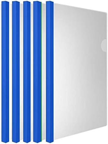 Plastic File Folder 10mm Sliding Bar Report Covers, 18C, 40 Sheet Capacity, Transparent Resume Presentation File Folders Organizer Binder for A4 Size Paper, 20 Pcs