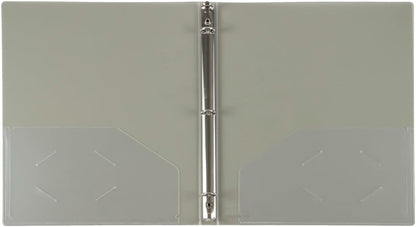 JAM PAPER Plastic 0.75 inch Binder - Clear 3 Ring Binder - Sold Individually