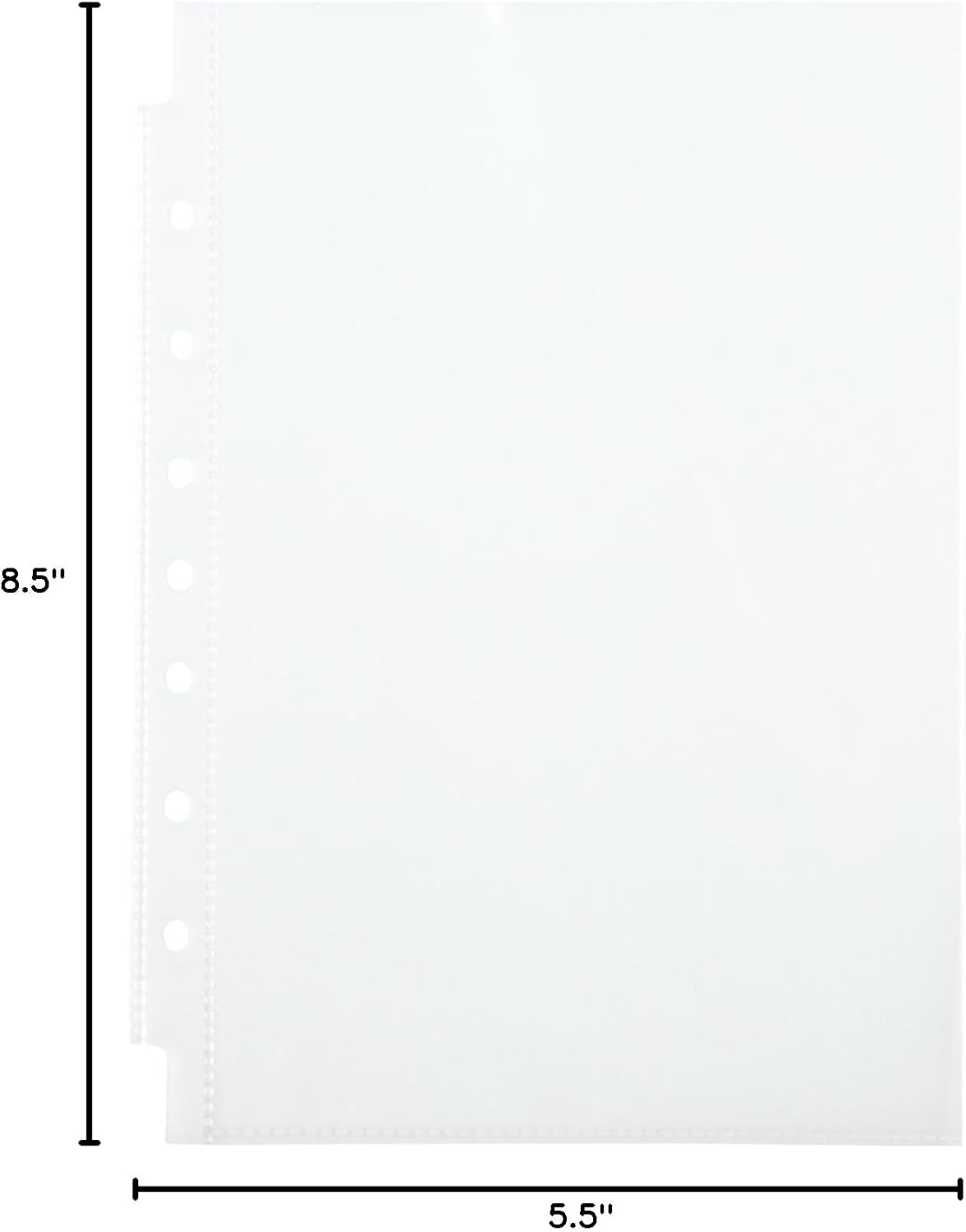 Wilson Jones Top-Loading Mini Sheet Protectors, 5.5 x 8.5 Inches, Clear, 15 Pack (W21516)