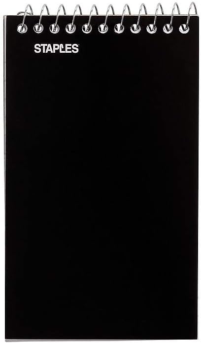 STAPLES Memo Pads, 3” x 5”, College Ruled, Assorted Colors, 75 Sheets/Pad, 5‑Pack