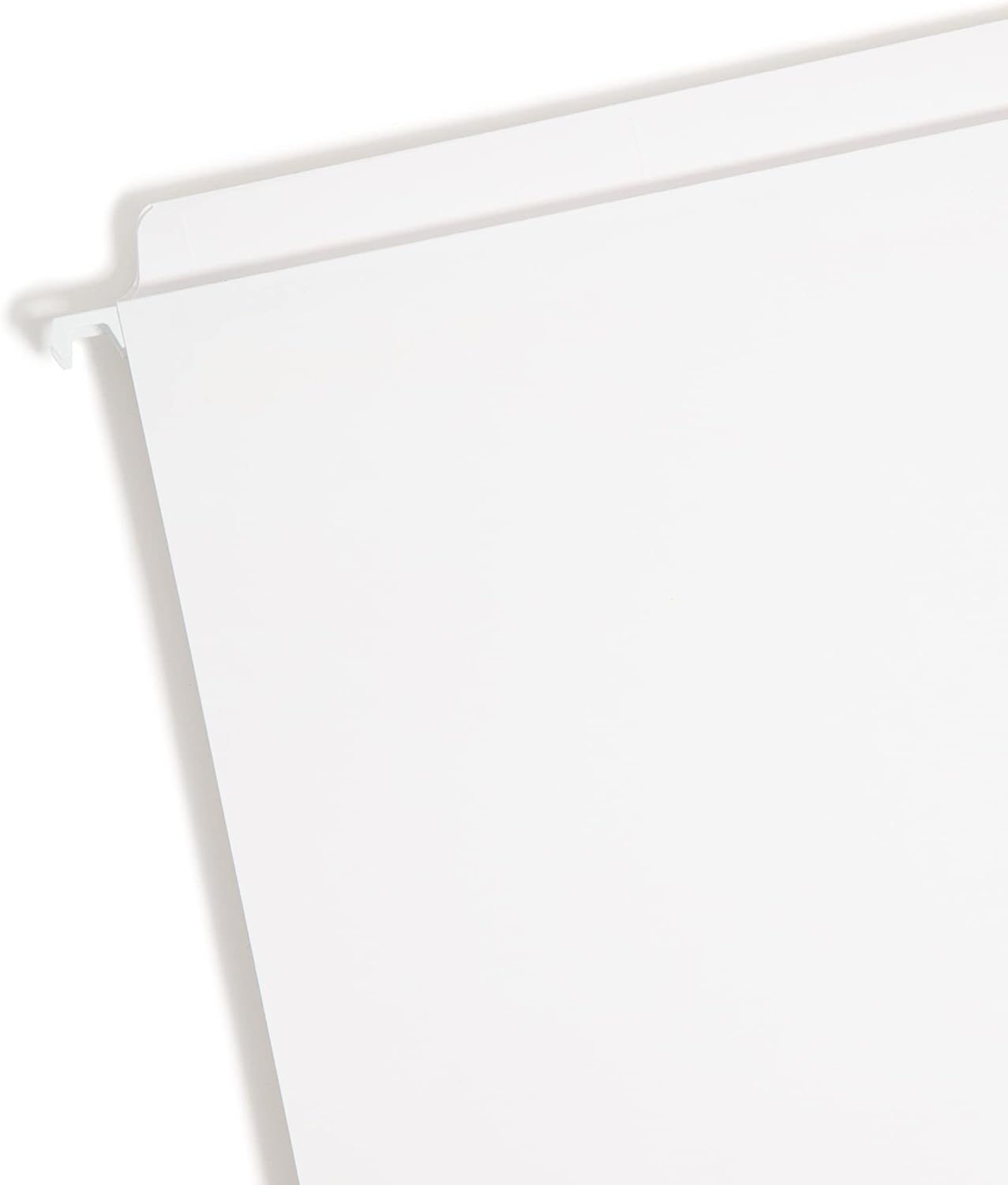 Smead FasTab Hanging File Folder, Straight-Cut Built-in Tab, Letter Size, White, 20 per Box, (64102)