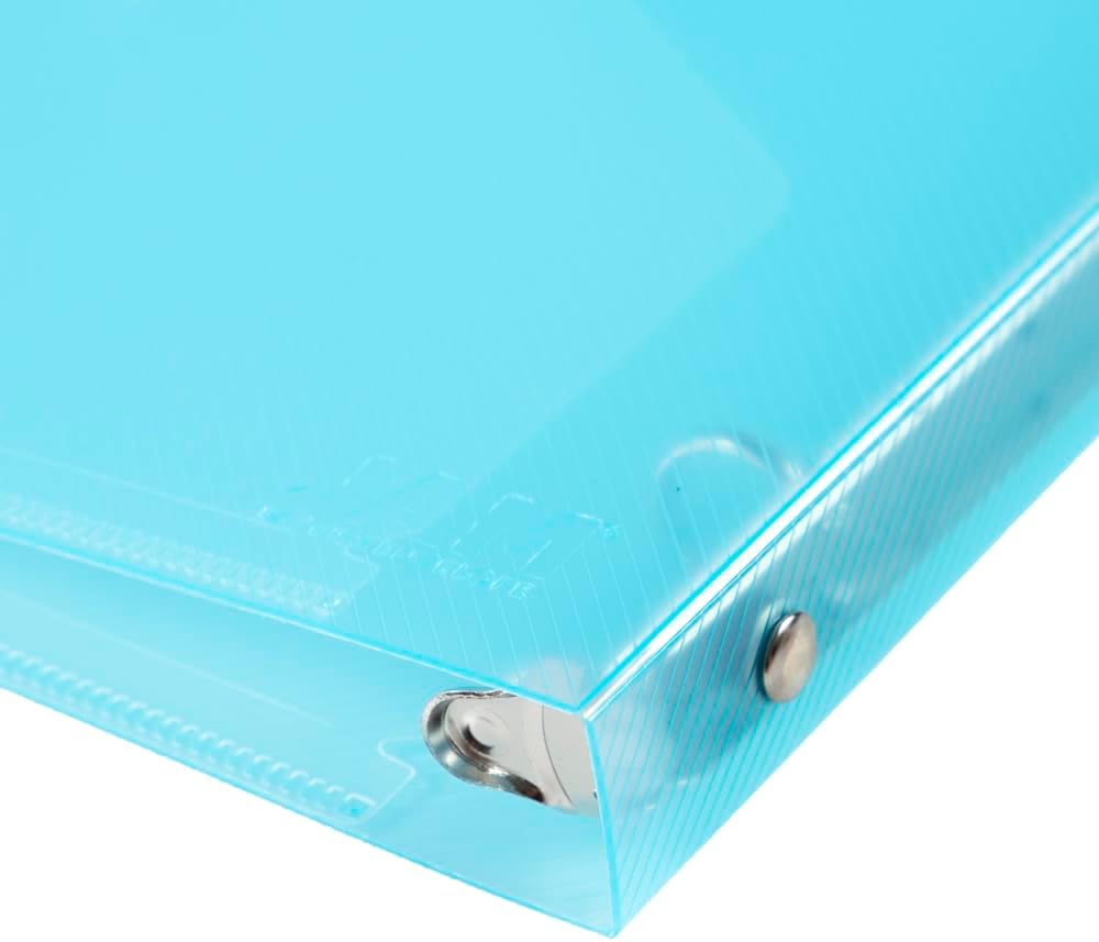 JAM PAPER Plastic 0.75 inch Binder - Clear 3 Ring Binder - Sold Individually
