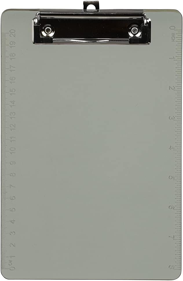 JAM PAPER Small Plastic Memo Clipboards with Low Profile Metal Clip - Mini (6 x 9) - Blue - Clip Board Sold Individually