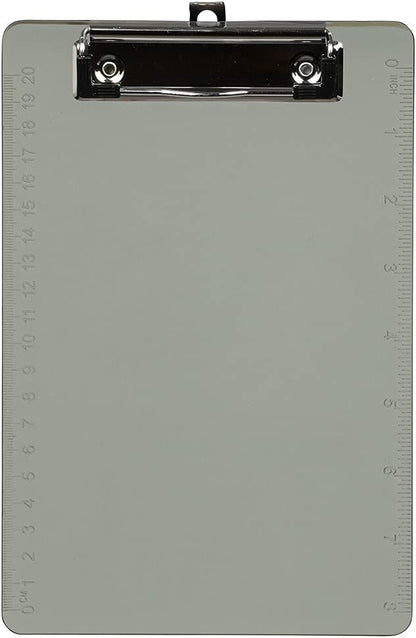 JAM PAPER Small Plastic Memo Clipboards with Low Profile Metal Clip - Mini (6 x 9) - Blue - Clip Board Sold Individually