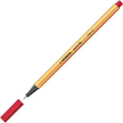 Fineliner - STABILO Point 88 - Pack of 10 - Red