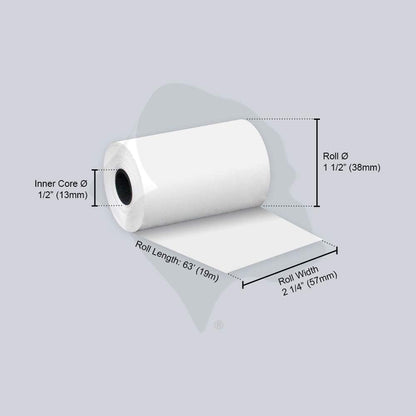 Gorilla Supply Thermal Paper Receipt Roll 2-1/4" x 50' BPA Free 50 Rolls