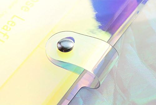 A6 A5 6-Holes Colorful PVC Cover Round Ring View Binder with Snap Button Closure File Folder for Loose Leaf Sheet Protectors Notebook Refill (Pink Daisy, A5 Mini Set) - Colors A