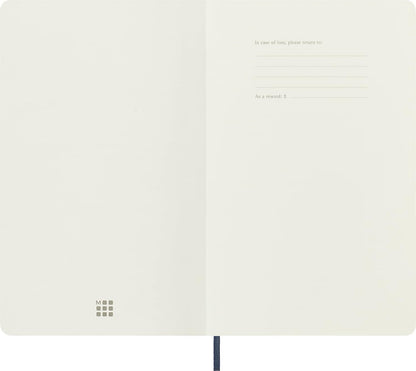 Moleskine Classic Notebook, Soft Cover, Large (5" x 8.25") Ruled/Lined, Sapphire Blue, 192 Pages