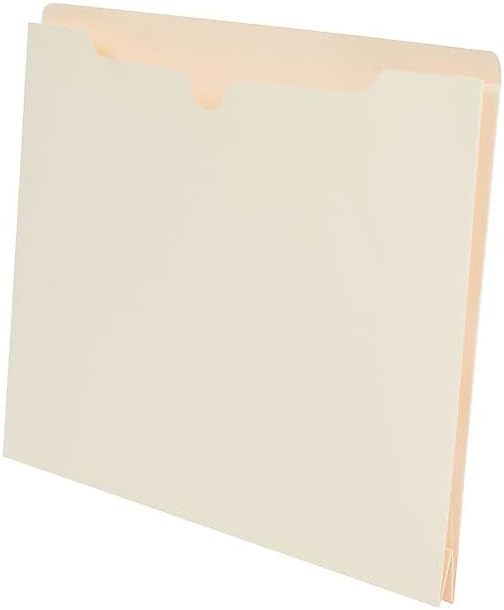 Staples Paper Stock File Jackets, Letter Size, 2‑Inch Expansion, Durable Manila Construction – 50/Box