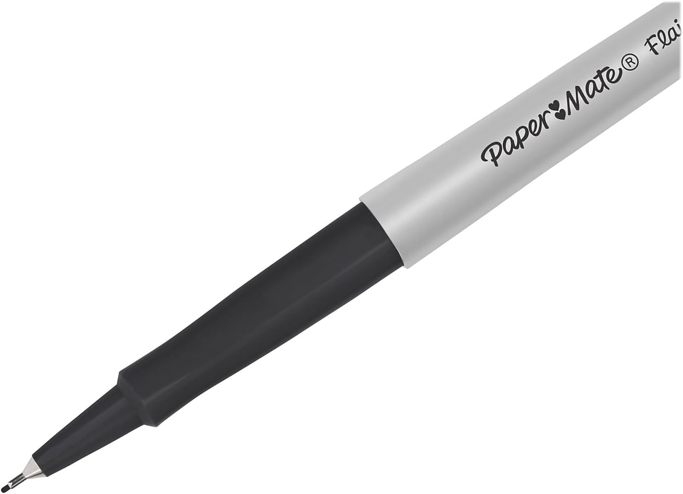 Paper Mate Flair Felt Tip Pens, Ultra Fine Point (0.4mm), Black Ink, 12 Count - Office Supplies, No Bleed, For Precise and Expressive Writing