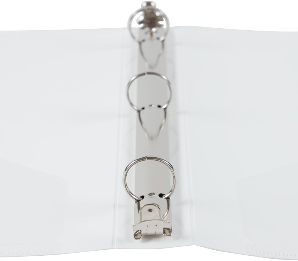 JAM PAPER Plastic 0.75 inch Binder - Clear 3 Ring Binder - Sold Individually