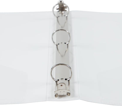 JAM PAPER Plastic 0.75 inch Binder - Clear 3 Ring Binder - Sold Individually