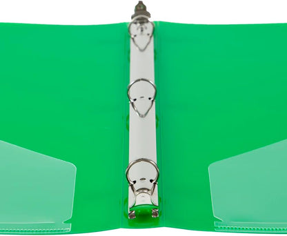 JAM PAPER Plastic 0.75 inch Binder - Clear 3 Ring Binder - Sold Individually