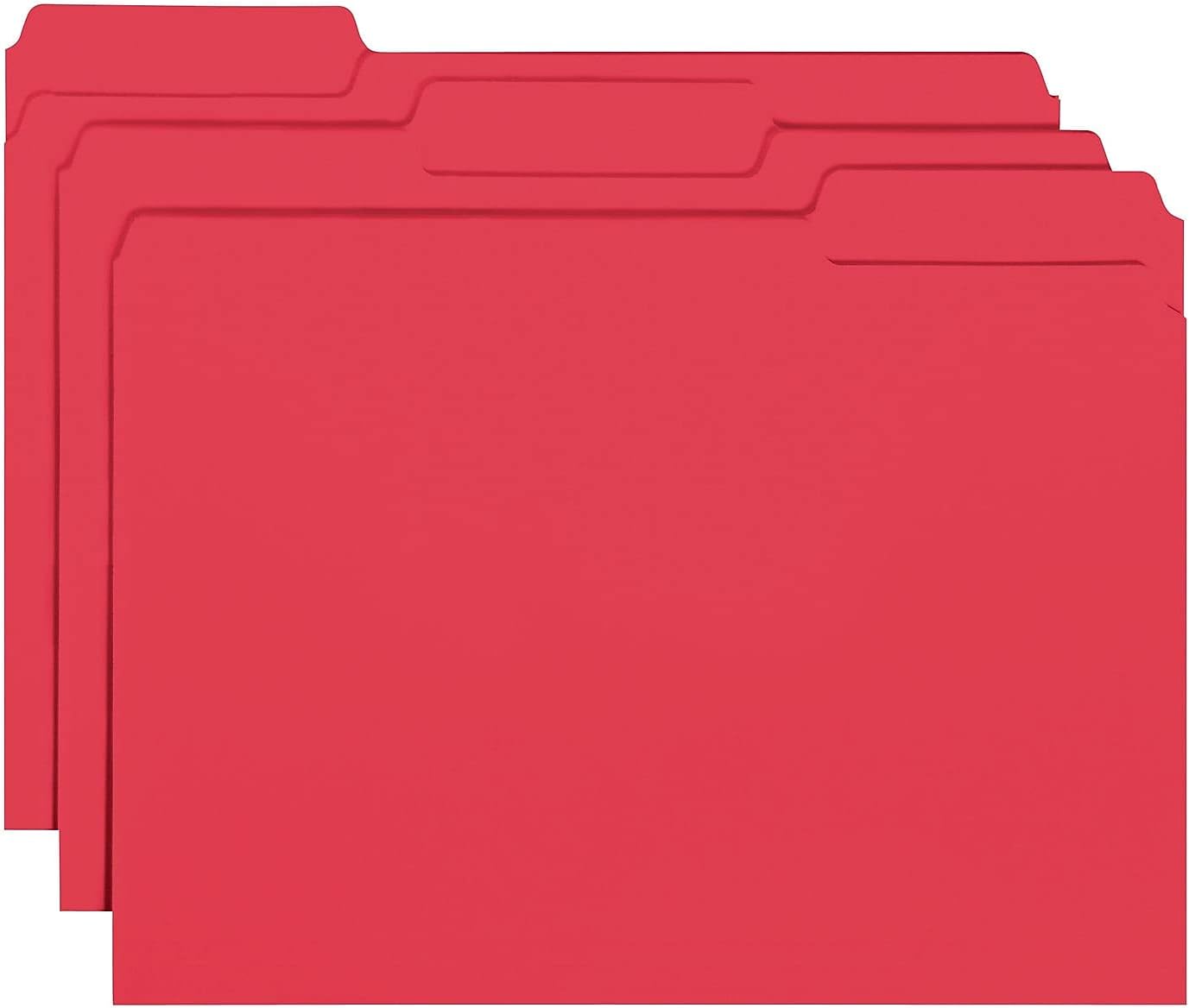 Smead Interior File Folder, 1/3-Cut Tab, Letter Size, Aqua, 100 per Box, Expandable File Folders for Filing Cabinet