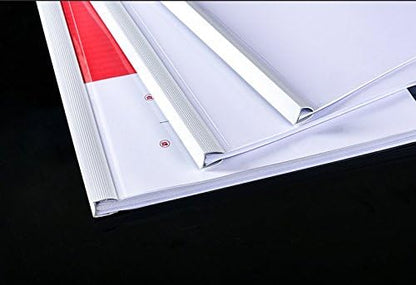 Plastic File Folder 10mm Sliding Bar Report Covers, 18C, 40 Sheet Capacity, Transparent Resume Presentation File Folders Organizer Binder for A4 Size Paper, 20 Pcs
