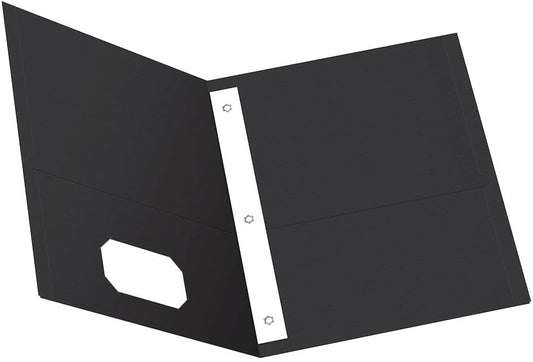 Oxford Two-Pocket Folders w/Fasteners, Red, Letter Size, 25 per Box (57711)
