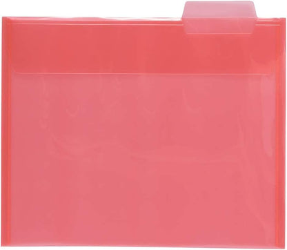 JAM Paper Accordion Folders - 13 Pocket Plastic Expanding File - Legal Size - 10 x 15 - Red - Sold Individually