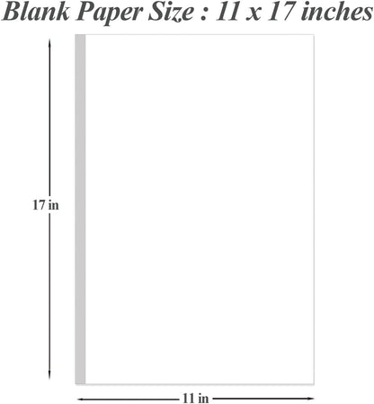 8.5" x 11" Printer Paper - 100 Sheets/200 Pages White Copy Paper, 20 lb Letter Size Papers Printing in Office/School/Home