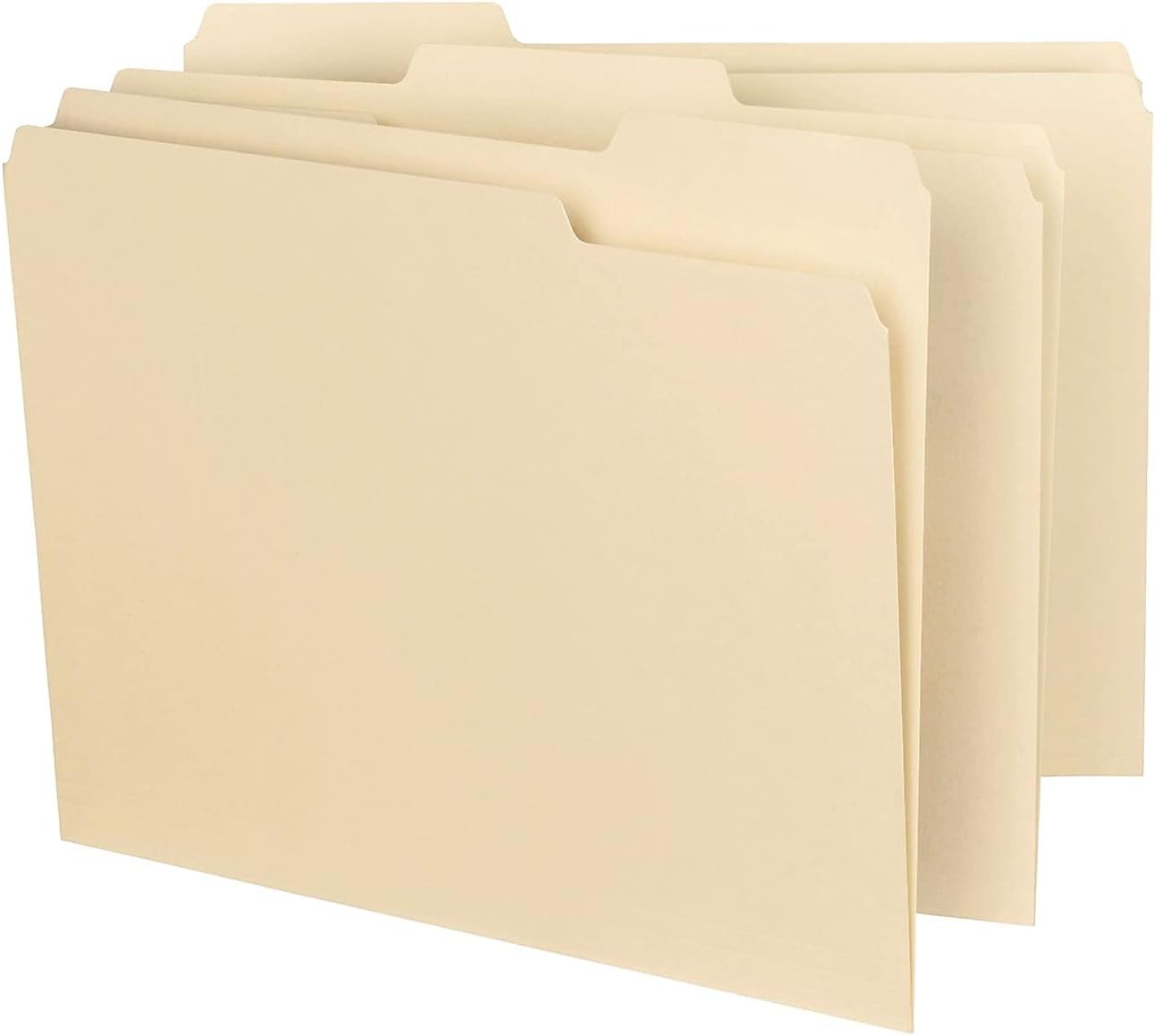 Smead Interior File Folder, 1/3-Cut Tab, Letter Size, Aqua, 100 per Box, Expandable File Folders for Filing Cabinet