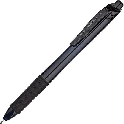 Pentel EnerGel-X Retractable Liquid Gel Pen, (1.0mm) Bold Line, Black Ink, Box of 12 (BL110-A)