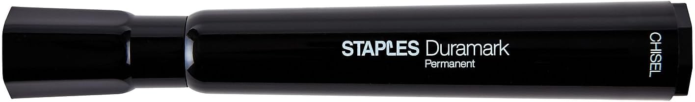 STAPLES Permanent Markers, Ultra Fine Tip, Black, 12 Pack – Duramark Precision Markers for Writing, Drawing & Labeling
