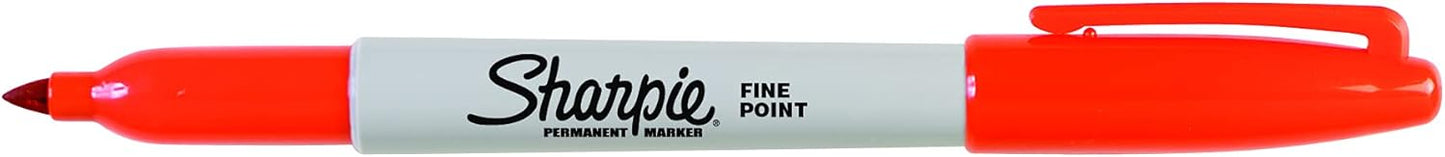 Sharpie Permanent Markers, Fine Point, Black, 12 Count