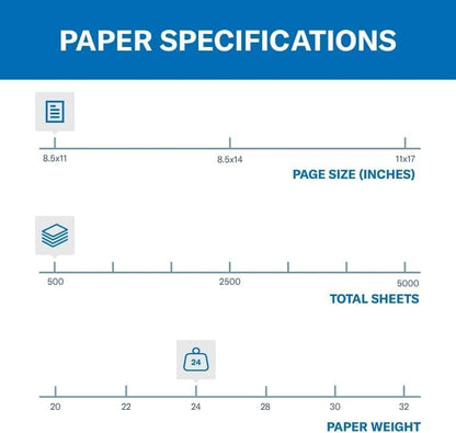 Hammermill Colored Paper, 24 lb Blue Printer Paper, 8.5 x 11 - Made in the USA, Pastel Paper, 103671R-1 Ream (500 Sheets)
