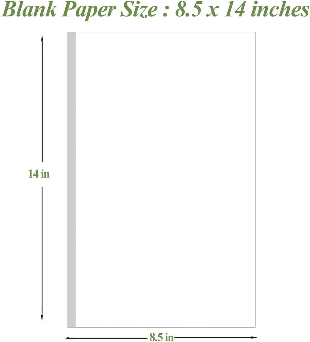 8.5" x 11" Printer Paper - 100 Sheets/200 Pages White Copy Paper, 20 lb Letter Size Papers Printing in Office/School/Home