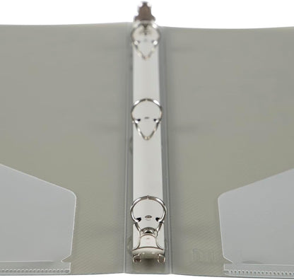JAM PAPER Plastic 0.75 inch Binder - Clear 3 Ring Binder - Sold Individually