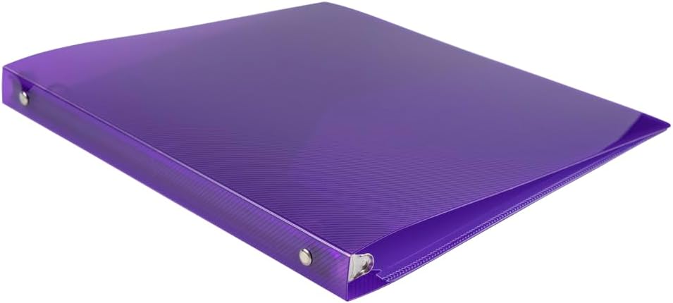 JAM PAPER Plastic 0.75 inch Binder - Clear 3 Ring Binder - Sold Individually