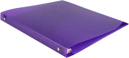 JAM PAPER Plastic 0.75 inch Binder - Clear 3 Ring Binder - Sold Individually