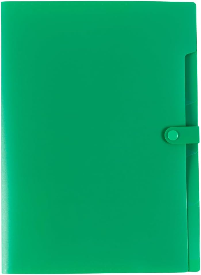 JAM Paper Accordion Folders - 13 Pocket Plastic Expanding File - Legal Size - 10 x 15 - Red - Sold Individually
