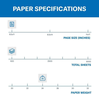 Hammermill Colored Paper, 24 lb Blue Printer Paper, 8.5 x 11 - Made in the USA, Pastel Paper, 103671R-1 Ream (500 Sheets)