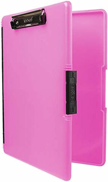 Dexas Slimcase 2 Plastic Clipboard with Storage and Side Opening, Black, Office Supplies Clipboards to Organize, Carry and Store, A4 Holder, Style and Functionality Nursing Clipboards