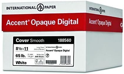 Accent Opaque White 8.5” x 11” Cardstock Paper, 80lb, 216gsm – 250 Sheets (1 Ream) – Premium Smooth Heavy Cardstock, Printer Paper for Invitations, Cards, Menus, Business Cards – 131482R
