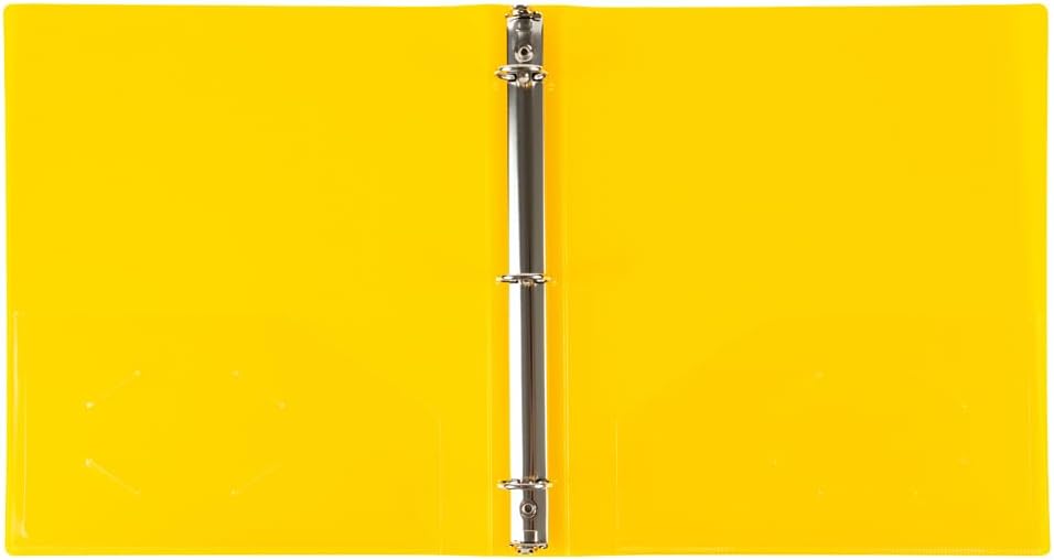 JAM PAPER Plastic 0.75 inch Binder - Clear 3 Ring Binder - Sold Individually