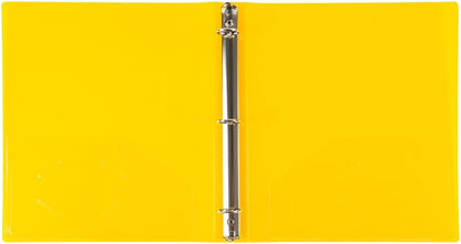 JAM PAPER Plastic 0.75 inch Binder - Clear 3 Ring Binder - Sold Individually