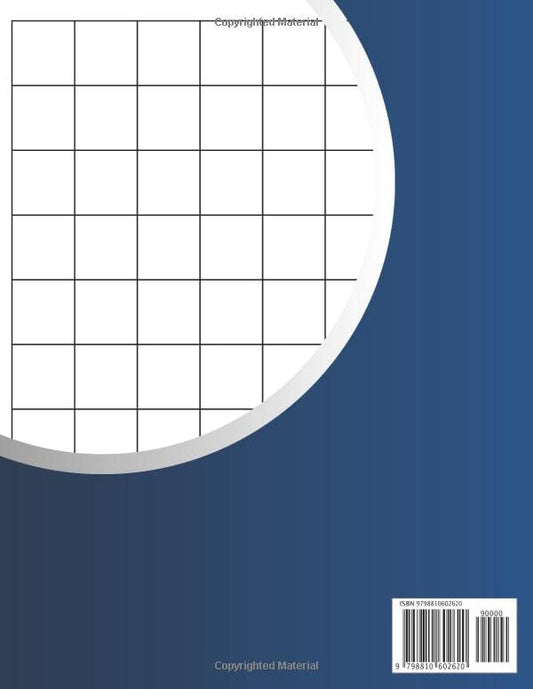 Graph Paper Notebook 1 Inch Squares: (100 Pages, Thick Solid Grid, Large, 8.5 x 11) 1 Inch Square Graph Paper, Grid Paper Notebook, Thick Squared Graphing Paper