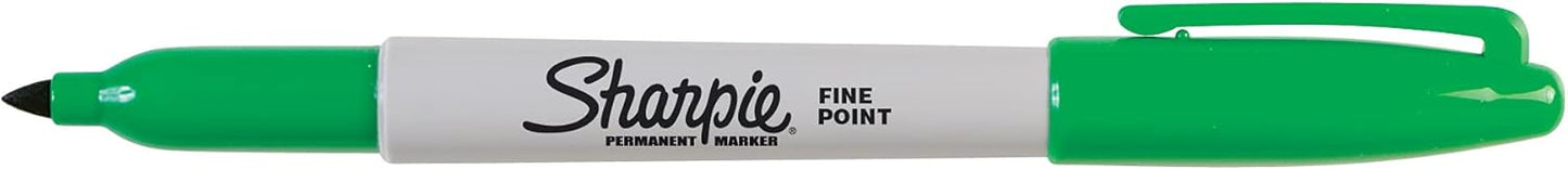 Sharpie Permanent Markers, Fine Point, Black, 12 Count