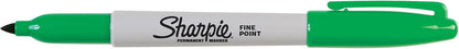 Sharpie Permanent Markers, Fine Point, Black, 12 Count