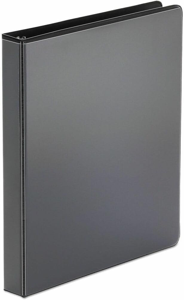 Universal Economy Round Ring View Binder, 3 Rings, 1" Capacity, 11 x 8.5, White, 12/Carton