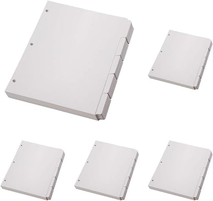 Oxford Binder Dividers for 3 Ring Binders, 10 Pack, 8-Tab Dividers, Write On Tabs, White Paper, 80 Total