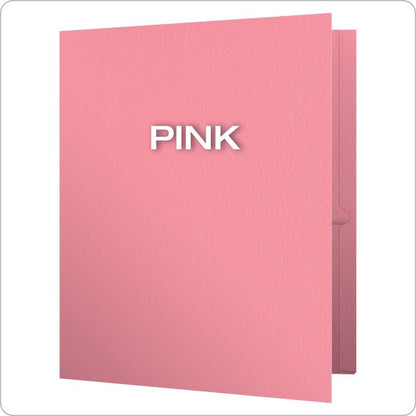 Oxford Twin-Pocket Folders, Textured Paper, Letter Size, Dark Blue, Holds 100 Sheets, Box of 25 (57538EE)
