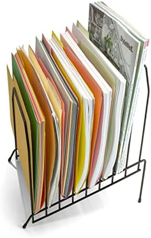 Officemate Large Incline 8 Compartment Wire Caddy, Black, 8.5 x 10.375 x 12.625 Inches