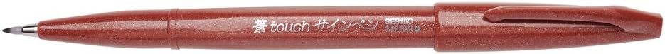 Pentel Fude Touch Sign Pen, Pink, Felt Pen Like Brush Stroke (SES15C-P)