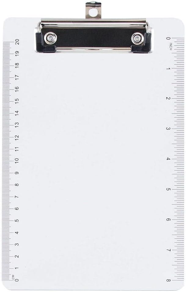 JAM PAPER Small Plastic Memo Clipboards with Low Profile Metal Clip - Mini (6 x 9) - Blue - Clip Board Sold Individually